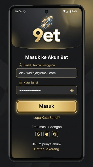 Masuk Akun 9et untuk Pengguna Android Indonesia