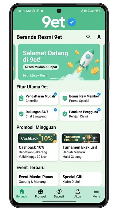 Kanal Resmi 9et: Unduh APK Terbaru
