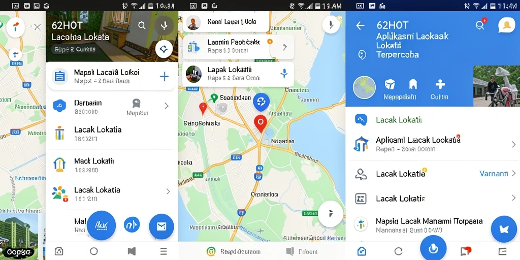 Tampilan antarmuka intuitif dari aplikasi Lacak Lokasi 62HOT.