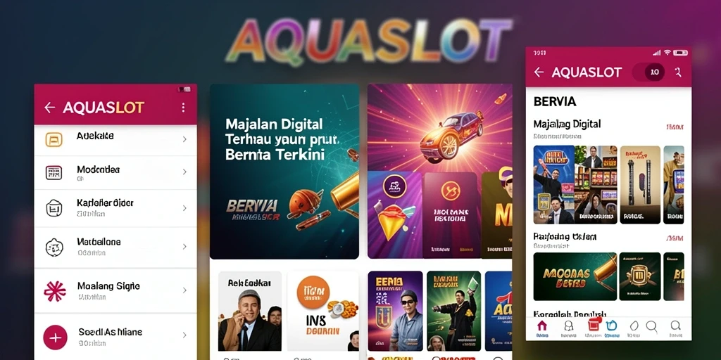 Tampilan antarmuka aplikasi AQUASLOT yang modern dan menarik.
