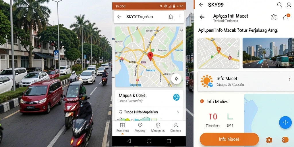 Antarmuka SKY99 menampilkan informasi kemacetan dengan jelas dan informatif.
